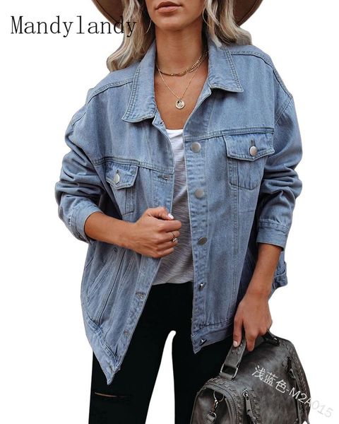 mandylandy spring long sleeve single-breasted loose turn-down collar denim jacket women's casual solid color pocket button coat jackets, Black;brown
mandylandy spring long sleeve single-breasted loose turn-down collar denim jacket women's casual solid color pocket button coat jackets, Black;brown