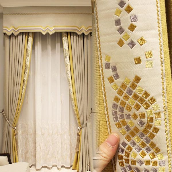 european style chenille high grade modern simple living room bedroom curtain thickening shade custom yellow & drapes
european style chenille high grade modern simple living room bedroom curtain thickening shade custom yellow & drapes