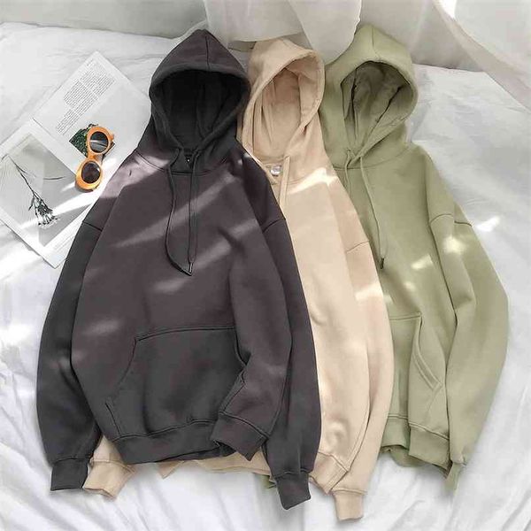 privathinker woman's sweatshirts solid 12 colors korean female hooded pullovers cotton thicken warm oversized hoodie 210910, Black
privathinker woman's sweatshirts solid 12 colors korean female hooded pullovers cotton thicken warm oversized hoodie 210910, Black