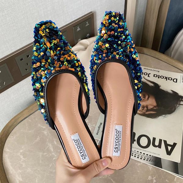 glitter paillette mules ladies lazy slippers slip on flip flops bling shoes woman flat heels slides pantufa women, Black
glitter paillette mules ladies lazy slippers slip on flip flops bling shoes woman flat heels slides pantufa women, Black