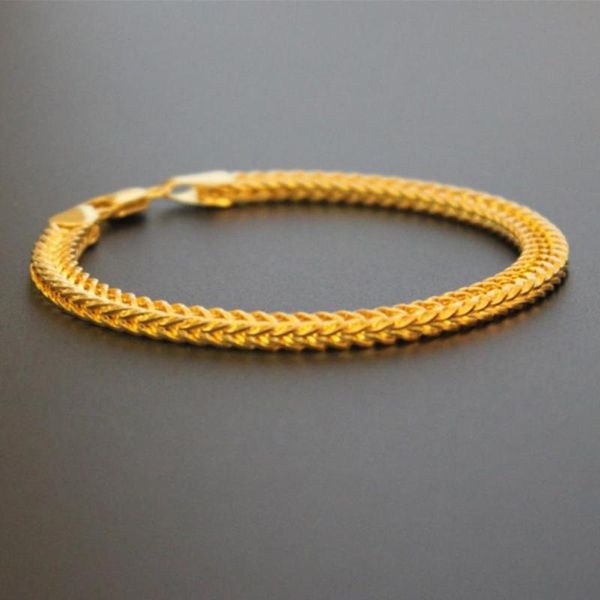 charm bracelets european and american jewelry exquisite 18k gold plated bracelet 6mm men's side, Golden;silver
charm bracelets european and american jewelry exquisite 18k gold plated bracelet 6mm men's side, Golden;silver