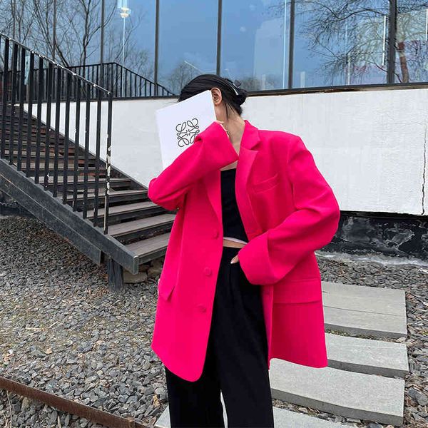 women's suits & blazers rose red blazer spring autumn plus size single breasted long sleeve loose suit jackets female g, White;black
women's suits & blazers rose red blazer spring autumn plus size single breasted long sleeve loose suit jackets female g, White;black