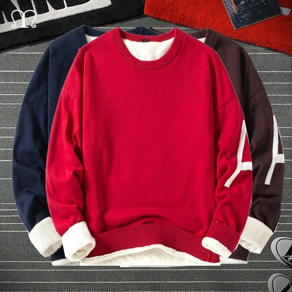 men's sweaters brand sweater men fashion casual thick o-neck pull homme spring autumn cotton knitwear pullover clothing jersey, White;black 
men's sweaters brand sweater men fashion casual thick o-neck pull homme spring autumn cotton knitwear pullover clothing jersey, White;black