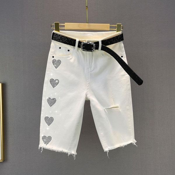 fashion women's cropped pants 2021 summer high waist holes jeans drilling knee length white shorts students denim, Blue
fashion women's cropped pants 2021 summer high waist holes jeans drilling knee length white shorts students denim, Blue