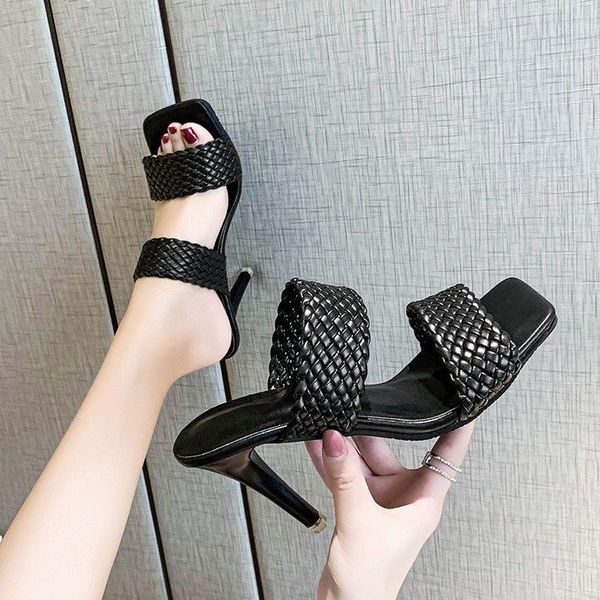 women's wind sandals plus size 2021 summer european and american high heels stiletto mid-heel, Black
women's wind sandals plus size 2021 summer european and american high heels stiletto mid-heel, Black