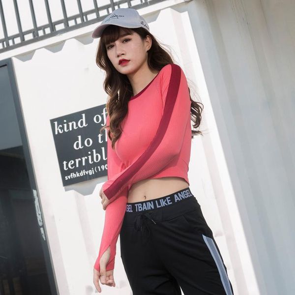 yoga outfits women long sleeve slim sports t-shirt high stretch round neck breathable running shirt quick dry fitness gym crop, White;red
yoga outfits women long sleeve slim sports t-shirt high stretch round neck breathable running shirt quick dry fitness gym crop, White;red