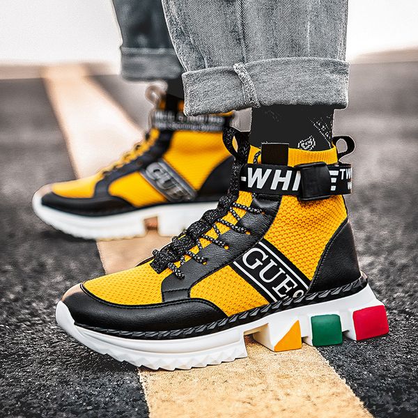 New Arrival Yellow Microfiber Mens Sneakers Casual Hiphop Sock Shoes Comfortable Men Luxury High Top Sneakers Zapatillas Fasion, Yellow 1009
New Arrival Yellow Microfiber Mens Sneakers Casual Hiphop Sock Shoes Comfortable Men Luxury High Top Sneakers Zapatillas Fasion, Yellow 1009