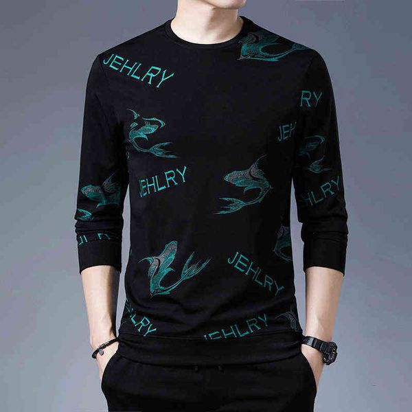 men's t-shirts 2022 spring long sleeve t-shirt thin round neck korean printed men's sweater fashion casual bottoming shirt, White;black
men's t-shirts 2022 spring long sleeve t-shirt thin round neck korean printed men's sweater fashion casual bottoming shirt, White;black