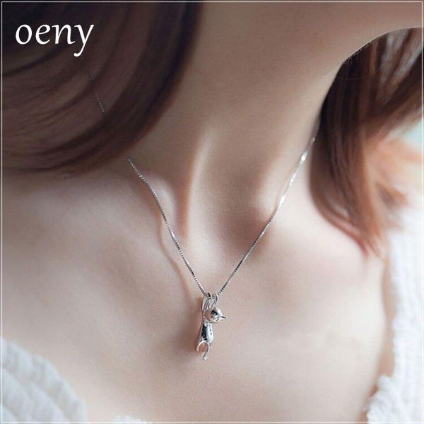 chains oeny s925 silver necklace korean fashion small animal cute cat chrome and brushed ladies chain set for girls gift
chains oeny s925 silver necklace korean fashion small animal cute cat chrome and brushed ladies chain set for girls gift