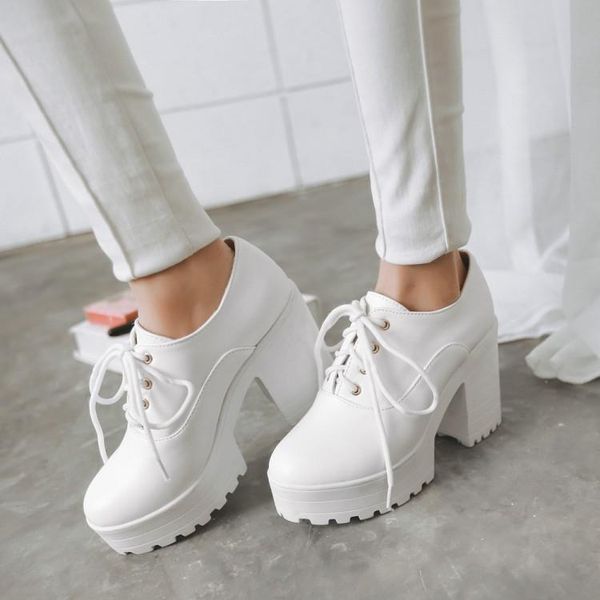 punk rock gothic pumps women chunky block high heels shoes round toe lace up thick platform heel black white 34-43 dress
punk rock gothic pumps women chunky block high heels shoes round toe lace up thick platform heel black white 34-43 dress