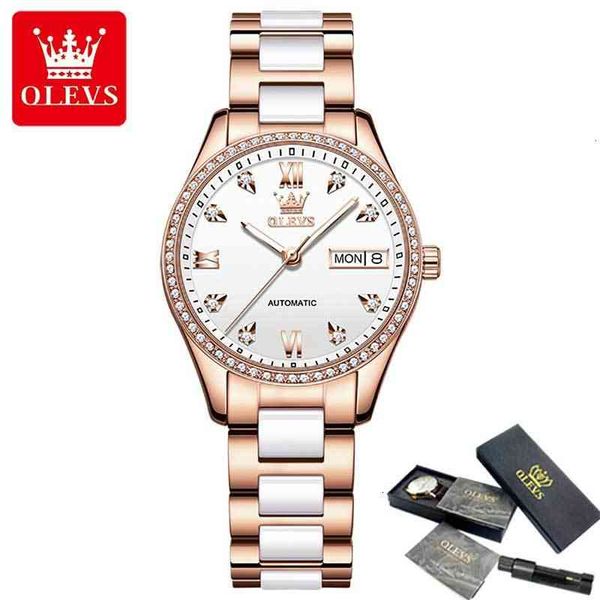 clock automatic ladies olev's ceramic luxury waterproof calendar elegant lighting relogios feminino 6637, Slivery;brown
clock automatic ladies olev's ceramic luxury waterproof calendar elegant lighting relogios feminino 6637, Slivery;brown