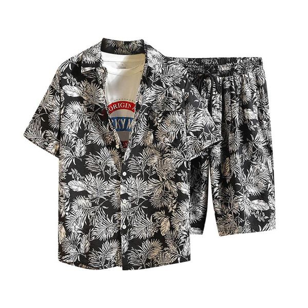 men's 2 pieces set hawaiian shirts +beach shorts mens casual streetwear 2021 summer floral loose short sleeve holiday suits male tracks, Gray
men's 2 pieces set hawaiian shirts +beach shorts mens casual streetwear 2021 summer floral loose short sleeve holiday suits male tracks, Gray