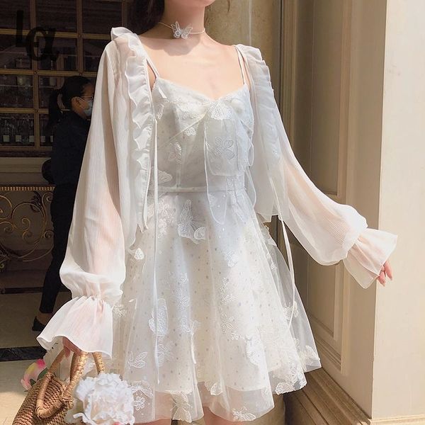 french fairy dress women elegant sleeveless chiffon mini casual floral print korean kawaii summer 210519, Black;gray
french fairy dress women elegant sleeveless chiffon mini casual floral print korean kawaii summer 210519, Black;gray
