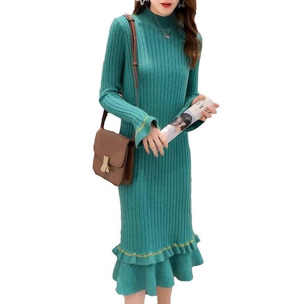 casual dresses women spring autumn turtleneck petal sleeve knit dress ruffles female elegant pullover sweater vestido d243, Black;gray
casual dresses women spring autumn turtleneck petal sleeve knit dress ruffles female elegant pullover sweater vestido d243, Black;gray