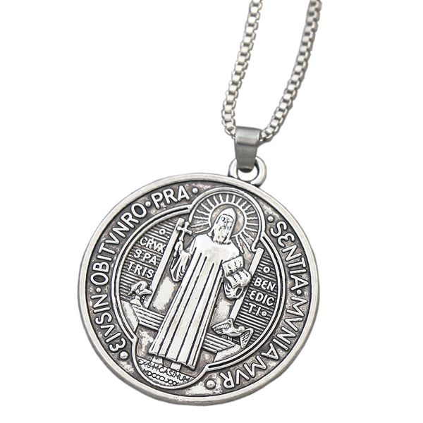 catholicism st benedict of nursia necklaces patron against evil cross medal big 35x31mm pendant necklace n1646 24 inches chains 20pcs/lot, Silver
catholicism st benedict of nursia necklaces patron against evil cross medal big 35x31mm pendant necklace n1646 24 inches chains 20pcs/lot, Silver