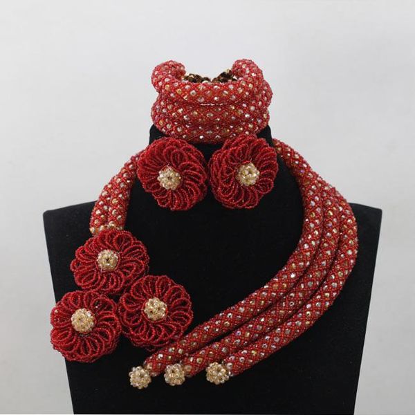 earrings & necklace beautiful wine red african wedding nigerian beads jewelry set champagne gold bridal bracelet qw748, Silver
earrings & necklace beautiful wine red african wedding nigerian beads jewelry set champagne gold bridal bracelet qw748, Silver