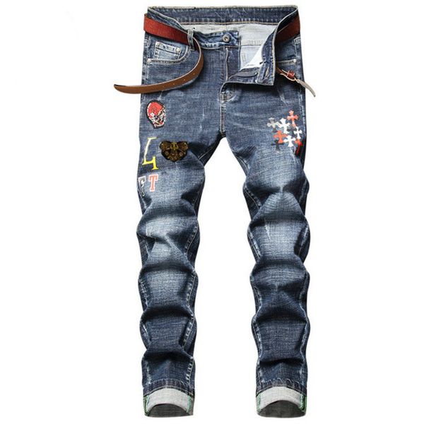Men's Jeans Fashion Sweat Knee Protector Patchwork High Street Fashions Jogger Trousers Men Elastic Waist Harem Pant Pencil 13, Blue
Men's Jeans Fashion Sweat Knee Protector Patchwork High Street Fashions Jogger Trousers Men Elastic Waist Harem Pant Pencil 13, Blue