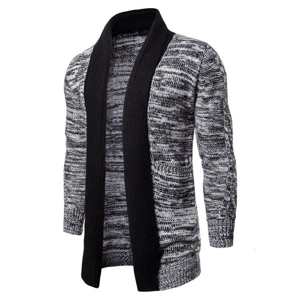 men's sweaters warm casual sweater, long mesh turn-down collar outerwear sweaters., White;black
men's sweaters warm casual sweater, long mesh turn-down collar outerwear sweaters., White;black