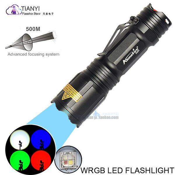 flashlights torches wrgb 10w led(red green blue white 4 color in 1lamp torch) zoomable led 18650 camping fishing hunting lamp
flashlights torches wrgb 10w led(red green blue white 4 color in 1lamp torch) zoomable led 18650 camping fishing hunting lamp