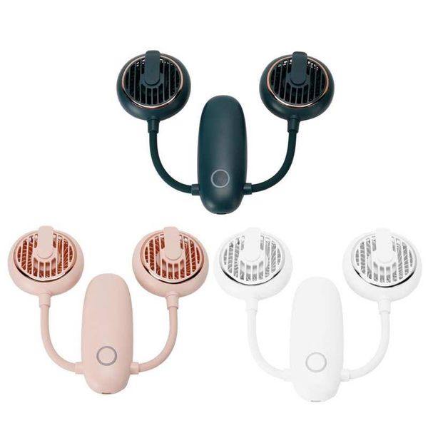 dual-head usb charging fan 360 degree rotating neck-hanging electric cooling fans
dual-head usb charging fan 360 degree rotating neck-hanging electric cooling fans
