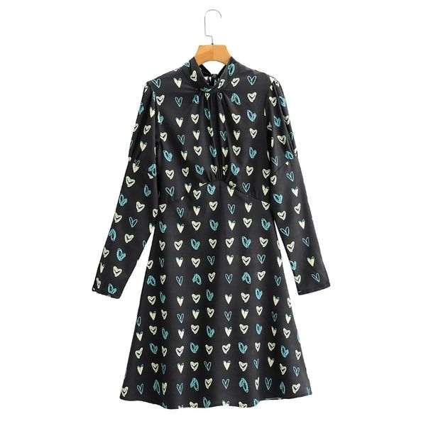 women chic printing back lace up bow tie slim dress female stand collar long sleeve clothes casual lady vestido d6822 210430, Black;gray
women chic printing back lace up bow tie slim dress female stand collar long sleeve clothes casual lady vestido d6822 210430, Black;gray