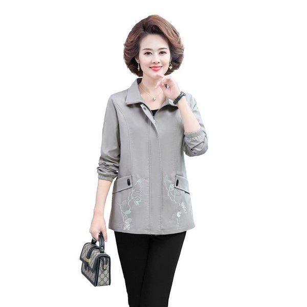 women's jackets 2021 middle-aged women windbreaker spring autumn bomber jacket coat zipper plus size casual outerwear & coats, Black;brown
women's jackets 2021 middle-aged women windbreaker spring autumn bomber jacket coat zipper plus size casual outerwear & coats, Black;brown