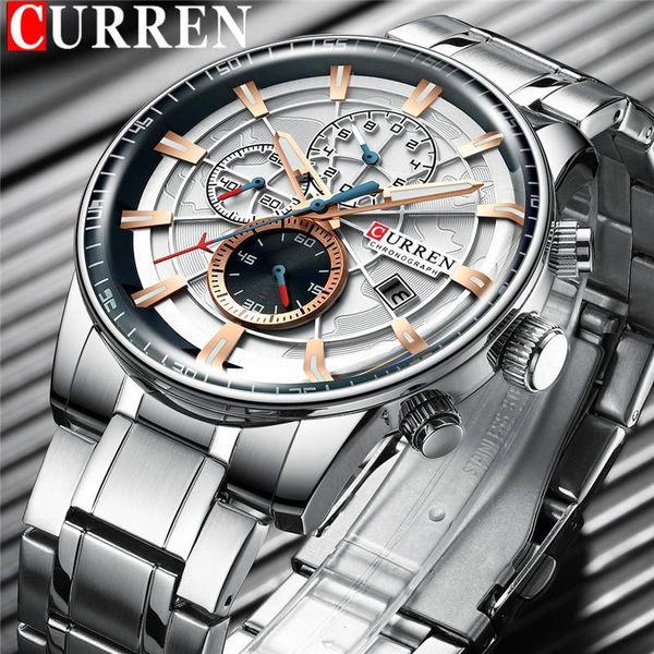 wristwatches curren man wristwatch waterproof chronograph men watch military white stainless steel sport male clock 8362, Slivery;brown
wristwatches curren man wristwatch waterproof chronograph men watch military white stainless steel sport male clock 8362, Slivery;brown
