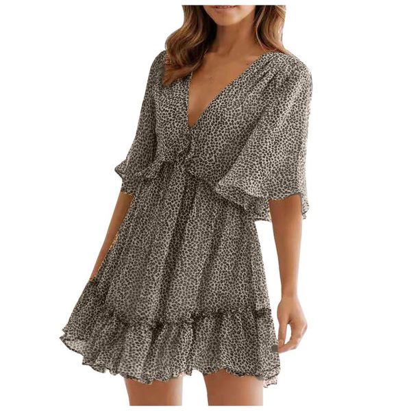 casual dresses summer dress woman 2021 dot ruffled backless chiffon beach style short sleeve midi robe femme sundress, Black;gray
casual dresses summer dress woman 2021 dot ruffled backless chiffon beach style short sleeve midi robe femme sundress, Black;gray