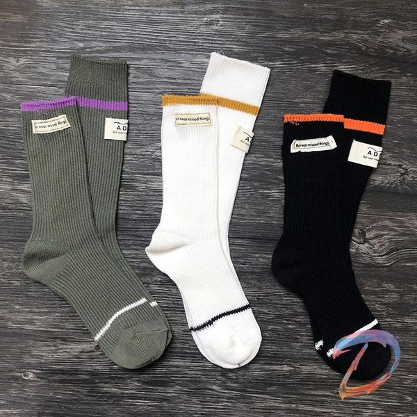 men's socks ader error asymmetrical woven label embroidered cotton tube korean adererror women's trendy, Black 
men's socks ader error asymmetrical woven label embroidered cotton tube korean adererror women's trendy, Black