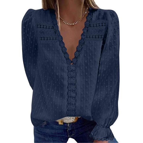 women's blouses & shirts womens v-neck fashion lace long sleeve plus size women clothing female solid color oversized lady vintage tee, White
women's blouses & shirts womens v-neck fashion lace long sleeve plus size women clothing female solid color oversized lady vintage tee, White