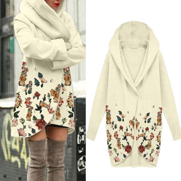women's wool & blends fashion women open front coats jacket elegant floral print cloth cardigan outwear winter ladies streetwear warm h, Black
women's wool & blends fashion women open front coats jacket elegant floral print cloth cardigan outwear winter ladies streetwear warm h, Black