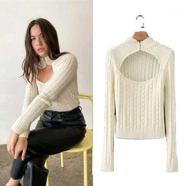 open chest sweaters autumn winter halter knitted sweater white pullover women slim v neck long sleeve femme women's, White;black
open chest sweaters autumn winter halter knitted sweater white pullover women slim v neck long sleeve femme women's, White;black