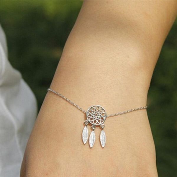 link, chain charm minimalist bracelets women bangles alloy fashion feather statement bracelet dream catcher pendant, Black
link, chain charm minimalist bracelets women bangles alloy fashion feather statement bracelet dream catcher pendant, Black