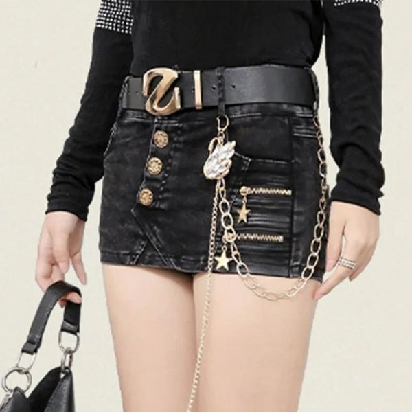 women's shorts women fashion jeans mini 2021 summer trend slim punk style elastic female denim bag hip skirt accessory belt, White;black
women's shorts women fashion jeans mini 2021 summer trend slim punk style elastic female denim bag hip skirt accessory belt, White;black