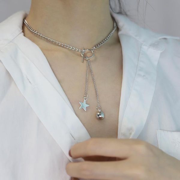 chains net red niche design necklace ins cold wind sense hip hop punk neck chain long clavicle star pendant female gift, Silver
chains net red niche design necklace ins cold wind sense hip hop punk neck chain long clavicle star pendant female gift, Silver