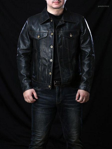 men's leather & faux .luxury quality oil horsehide coat.classic casual 557 jacket.black men slim short clothes japanese
men's leather & faux .luxury quality oil horsehide coat.classic casual 557 jacket.black men slim short clothes japanese