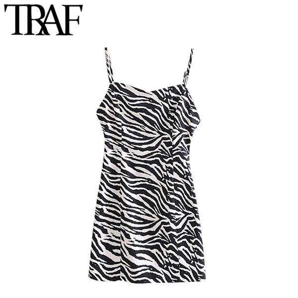 traf women fashion zebra print mini dress vintage backless zipper thin straps female dresses vestidos mujer 210415, Black;gray
traf women fashion zebra print mini dress vintage backless zipper thin straps female dresses vestidos mujer 210415, Black;gray