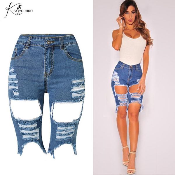 women jeans with high waist knee length denim shorts for feminino brand summer cotton pocket trousers women's, Blue
women jeans with high waist knee length denim shorts for feminino brand summer cotton pocket trousers women's, Blue