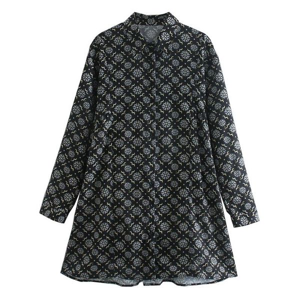 casual dresses floy fashion turn down collar women elegant spring loose printed dress single breasted mini ladies, Black;gray
casual dresses floy fashion turn down collar women elegant spring loose printed dress single breasted mini ladies, Black;gray