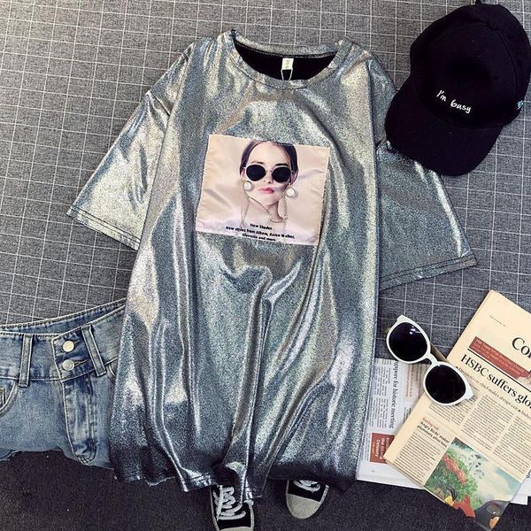 women's t-shirt 2021 latest ice silk nail bead short sleeve female student loose, White
women's t-shirt 2021 latest ice silk nail bead short sleeve female student loose, White