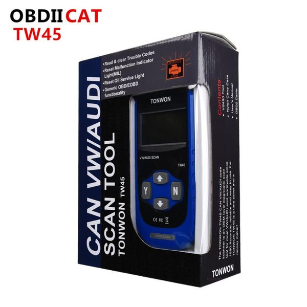 diagnostic tools arrival tonwon tw45 a+ quality obd2 scanner va-g scan tool for most v-w and au--di vehicles since 1990
diagnostic tools arrival tonwon tw45 a+ quality obd2 scanner va-g scan tool for most v-w and au--di vehicles since 1990