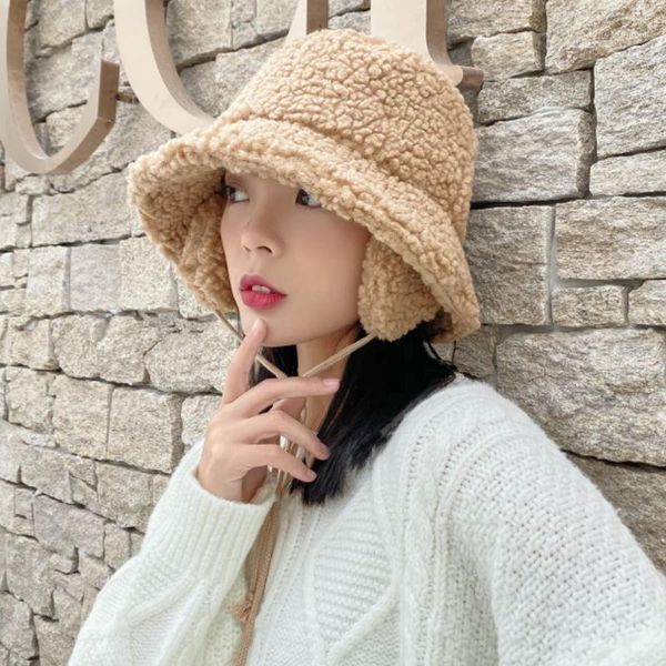 women hat 2020 winter new warm lambswool faux fur bucket hat with ear warmer solid color female panama caps fisherman1, Blue;gray
women hat 2020 winter new warm lambswool faux fur bucket hat with ear warmer solid color female panama caps fisherman1, Blue;gray