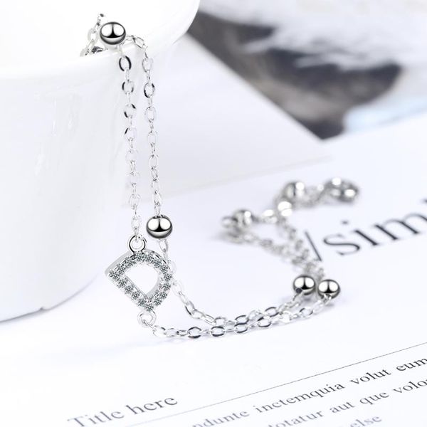 link, chain bracelet female korean fashion letter d inlaid zircon double temperament hand jewelry, Black
link, chain bracelet female korean fashion letter d inlaid zircon double temperament hand jewelry, Black