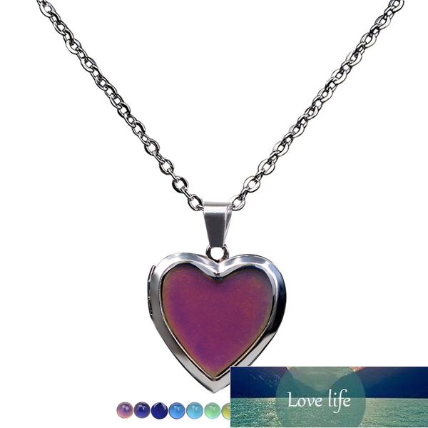 heart locket necklace with silver color stainless steel chain heart pendant temperature change mood emotion feeling necklace  factory price
heart locket necklace with silver color stainless steel chain heart pendant temperature change mood emotion feeling necklace  factory price