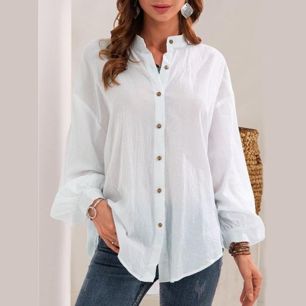 women's blouses & shirts white for women office ladies blouse solid long sleeve spring autumn cardigan with buttons female
women's blouses & shirts white for women office ladies blouse solid long sleeve spring autumn cardigan with buttons female
