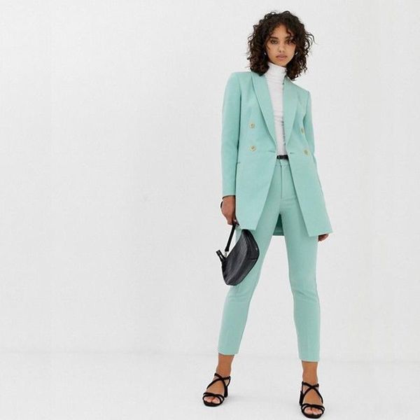 women's suits & blazers 2021 arrival sky blue business suit female office uniform ladies formal pants double breasted tuxedo, White;black
women's suits & blazers 2021 arrival sky blue business suit female office uniform ladies formal pants double breasted tuxedo, White;black