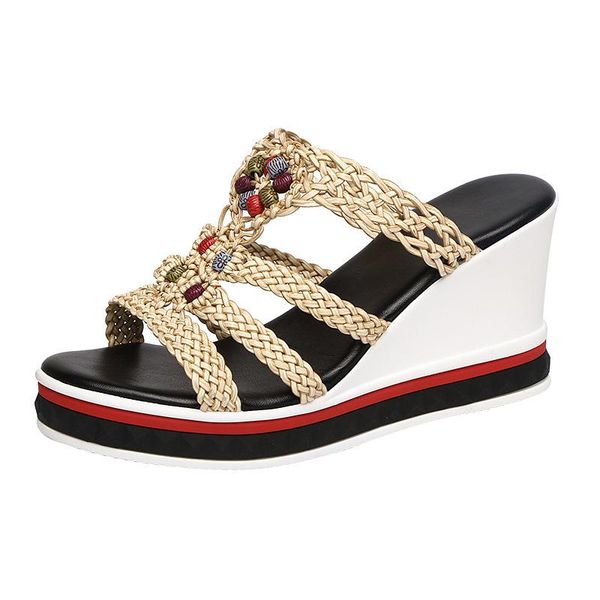 slippers plus size 40 platform shoes summer wedges 2021 rhinestone wedding high heels slides women slipper 5540, Black
slippers plus size 40 platform shoes summer wedges 2021 rhinestone wedding high heels slides women slipper 5540, Black