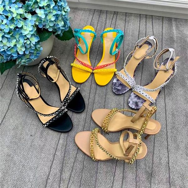 dress shoes summer ladies stiletto high heels rivet decoration round toe fashion party, Black
dress shoes summer ladies stiletto high heels rivet decoration round toe fashion party, Black