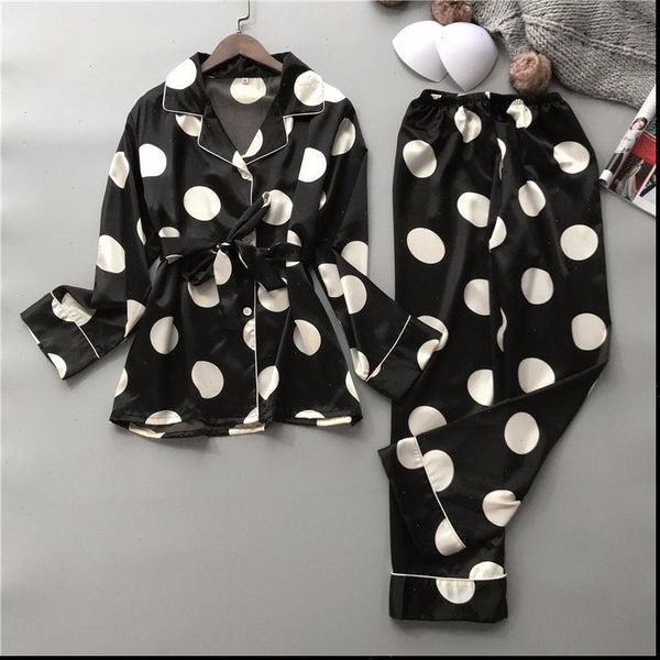 silk pajamas set womens sleepwears print dot summer pyjamas long shirt 2piece stitch lingerie home sleepwear, Black;red
silk pajamas set womens sleepwears print dot summer pyjamas long shirt 2piece stitch lingerie home sleepwear, Black;red