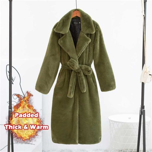 women winter warm faux fur coat thick women long coat turn down collar women warm coat with belt casaco feminino with sash 211022, Black
women winter warm faux fur coat thick women long coat turn down collar women warm coat with belt casaco feminino with sash 211022, Black